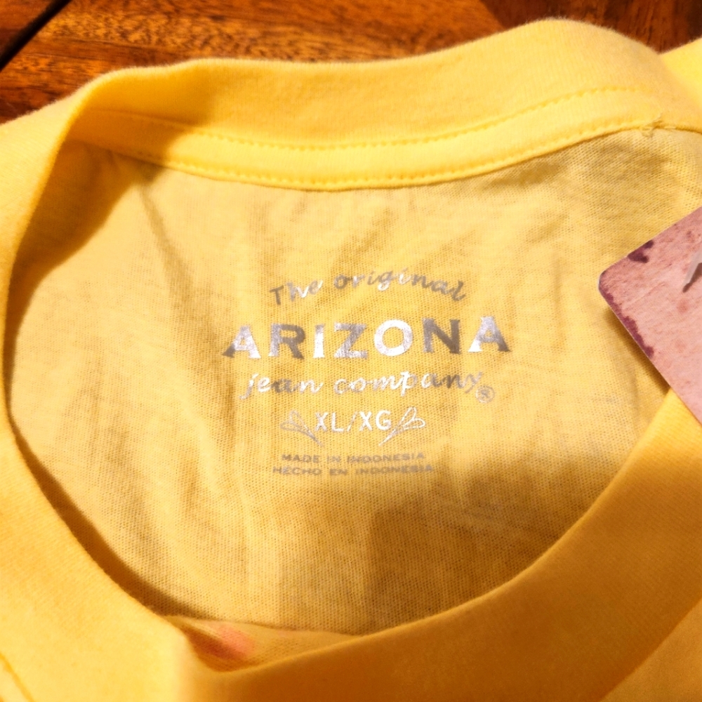 Arizona Yellow Pink Heart Happy Smile Wish Peace Top - Picture 6 of 8